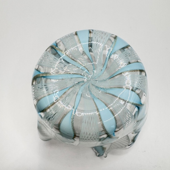 Petite Murano Glass Zanfirico Fazzoletto Handkerchief vase, Mid Century 1960s - Picture 9 of 10